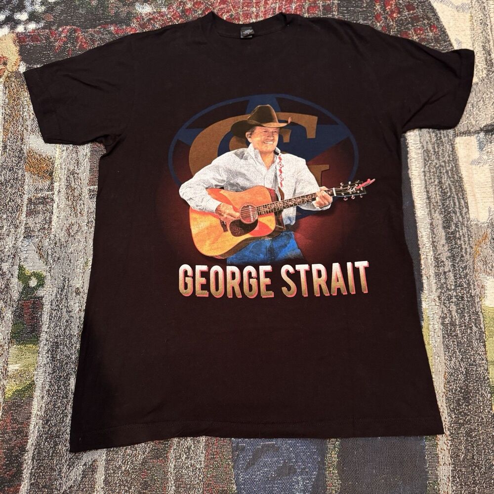 George Strait Concert Shirt Cowboy Rides Away Classic Country Western Size M